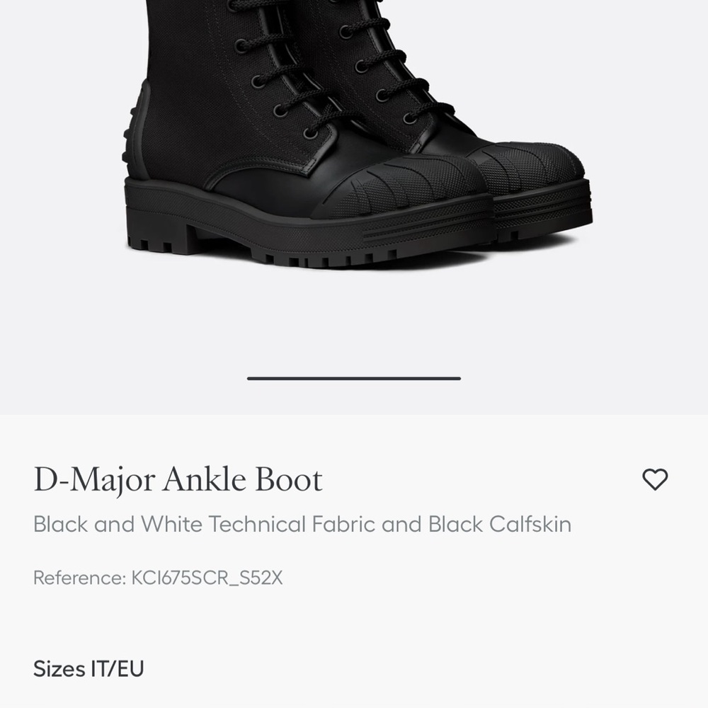 Dior Elegant Black Lace-Up Boots